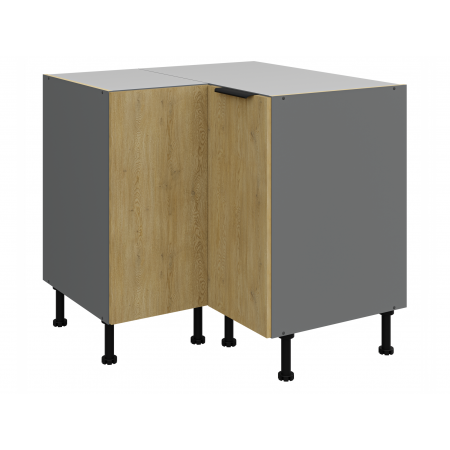 Szafka narożna dolna 90 cm CREMA dąb cremona / antracyt 90x90 DN 2F BB